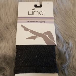 Lime luxury sweater footless legging